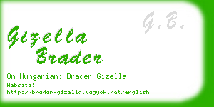 gizella brader business card